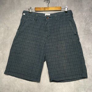 Levis Tab Twills Mens Shorts size 33 Blue Textured‎ Long Length Snap Pockets